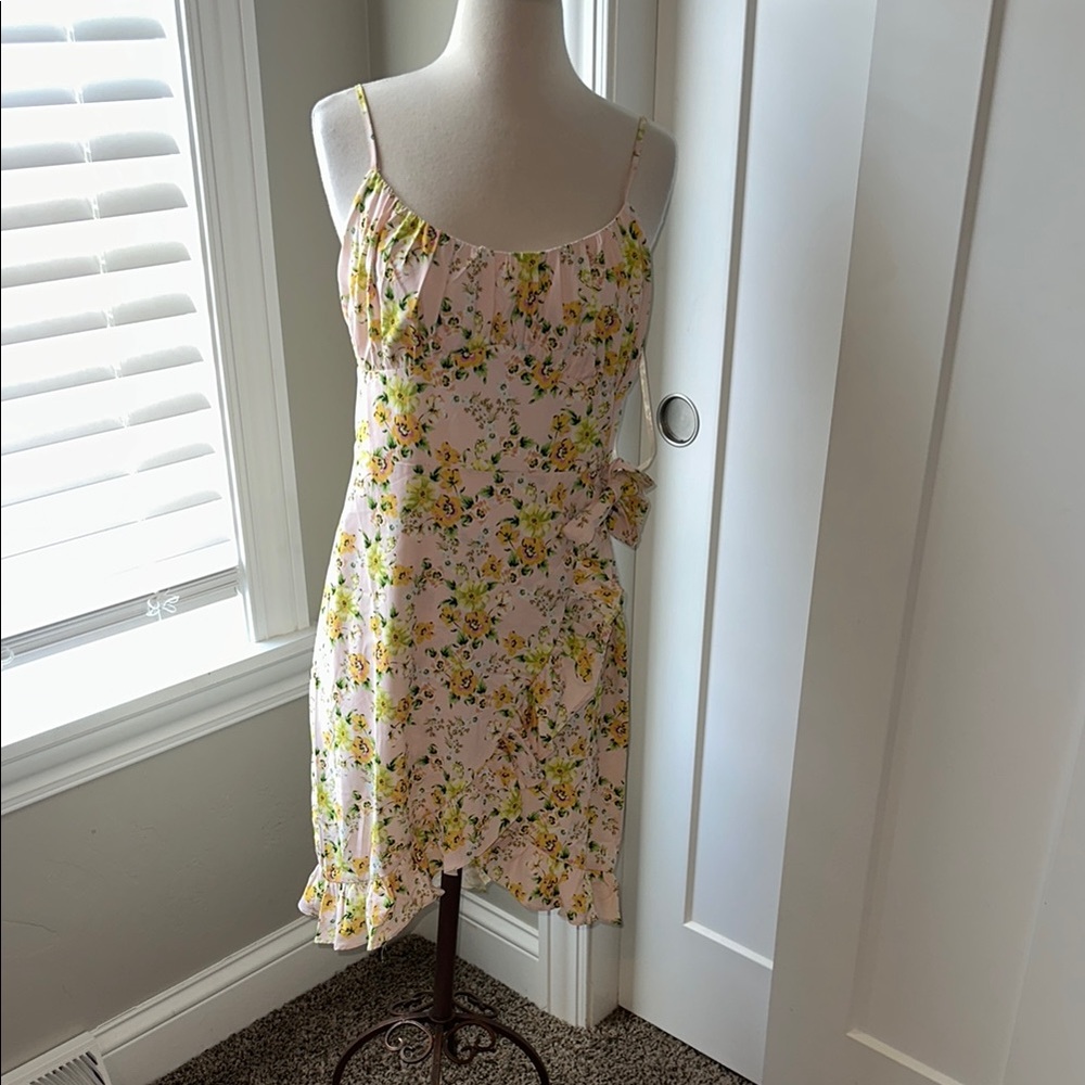 BCBGeneration English Rose Pink Floral Dress Size 8 New with‎ tags $128 MSRP